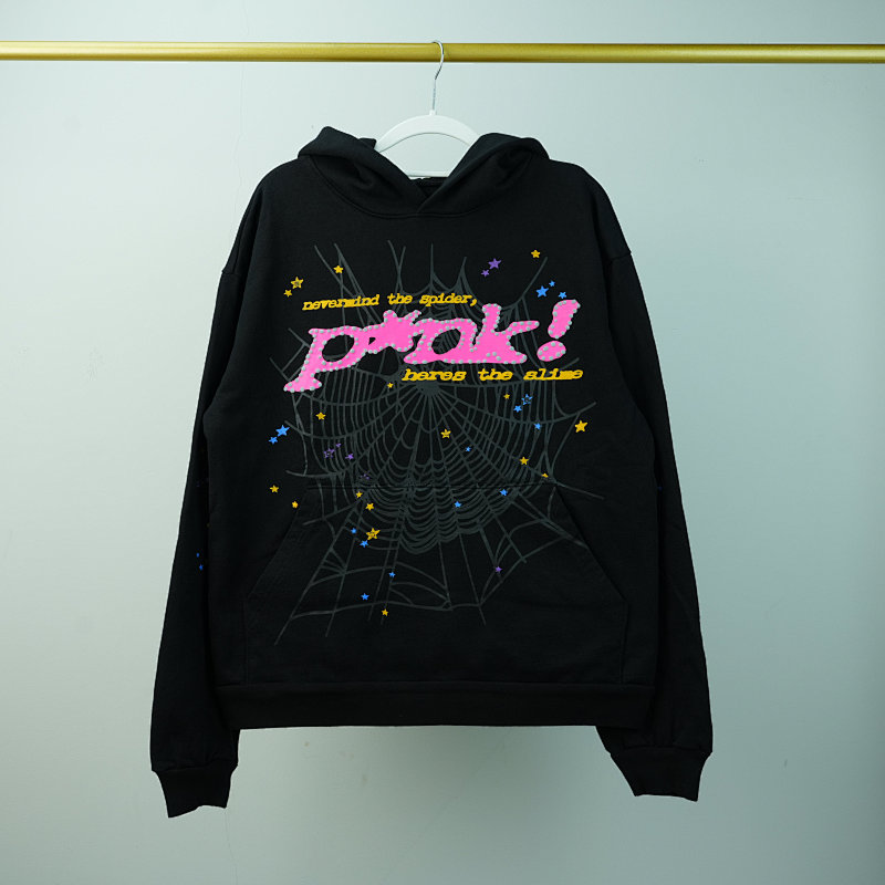 Sp5der P*NK Hoodie Black