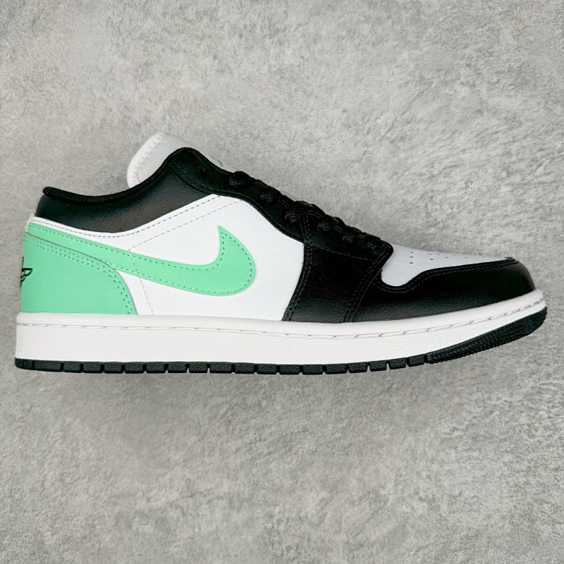 AJ1 low cut white, black, and green!