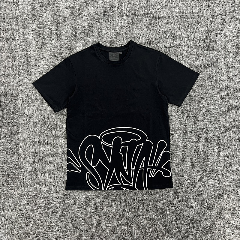 SYNAWORLD OUTLINE TEE BLACK SY-45