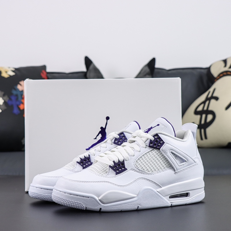 AJ4 White Purple!