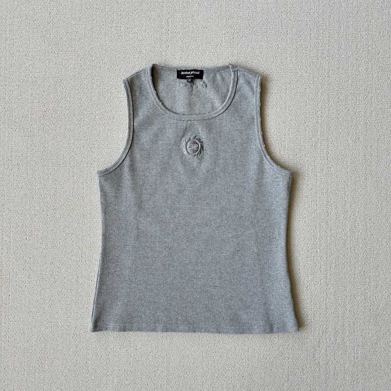 (Men's Washed Ribbed Tank Top)
