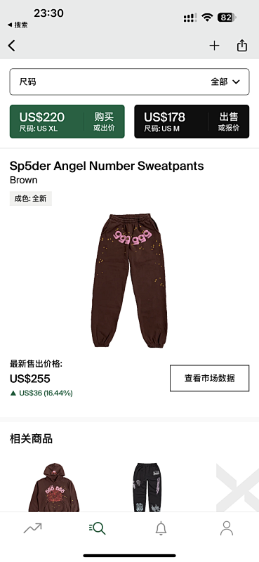 SP5DER ANGEL NUMBER SWEATPANTS