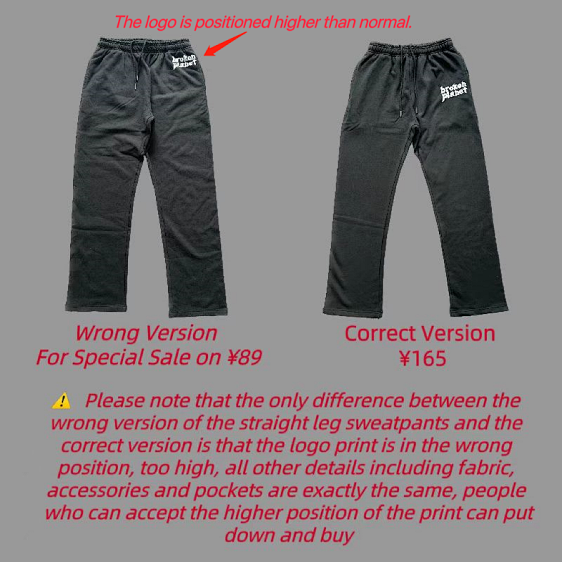 Staight Leg Sweatpants - Grey