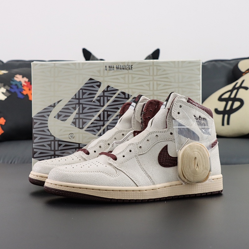 A Ma Maniére × Jordan Air Jordan 1 retro high ogSp'sail and burgundy AJ1