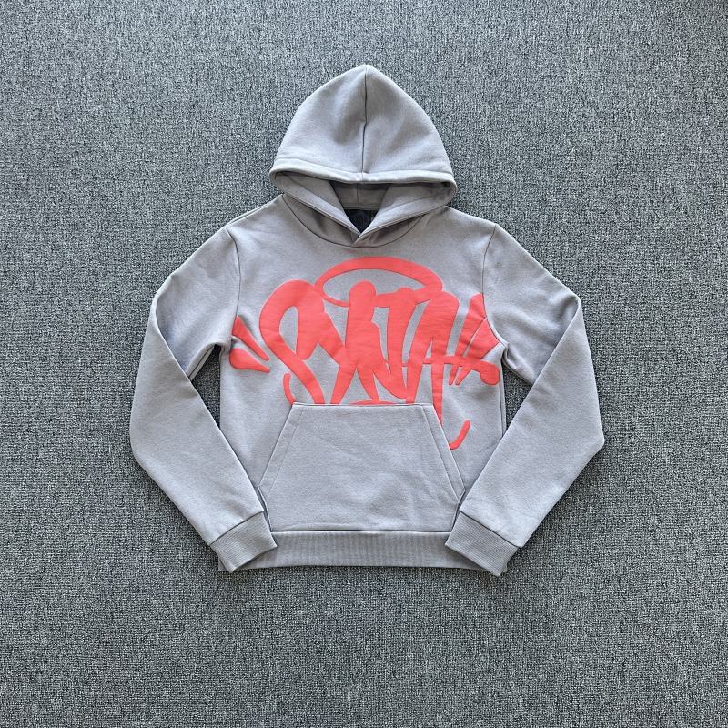 S-World Team Hood Hoodie-Grey/Red SY-163