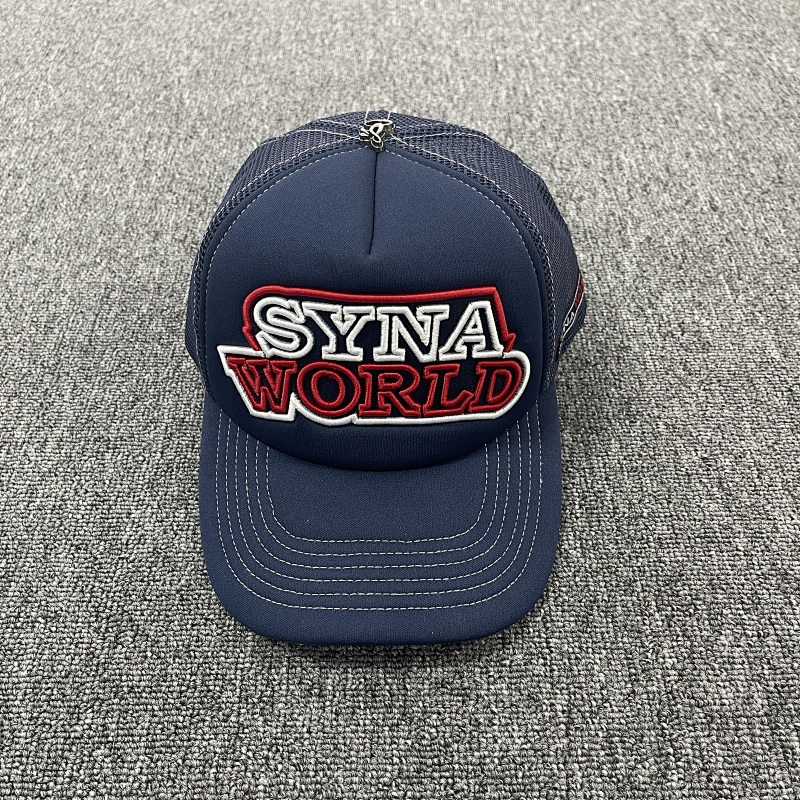 SYNA WORKWEAR TRUCKER CAP - NAVY/TOMATO SY-186