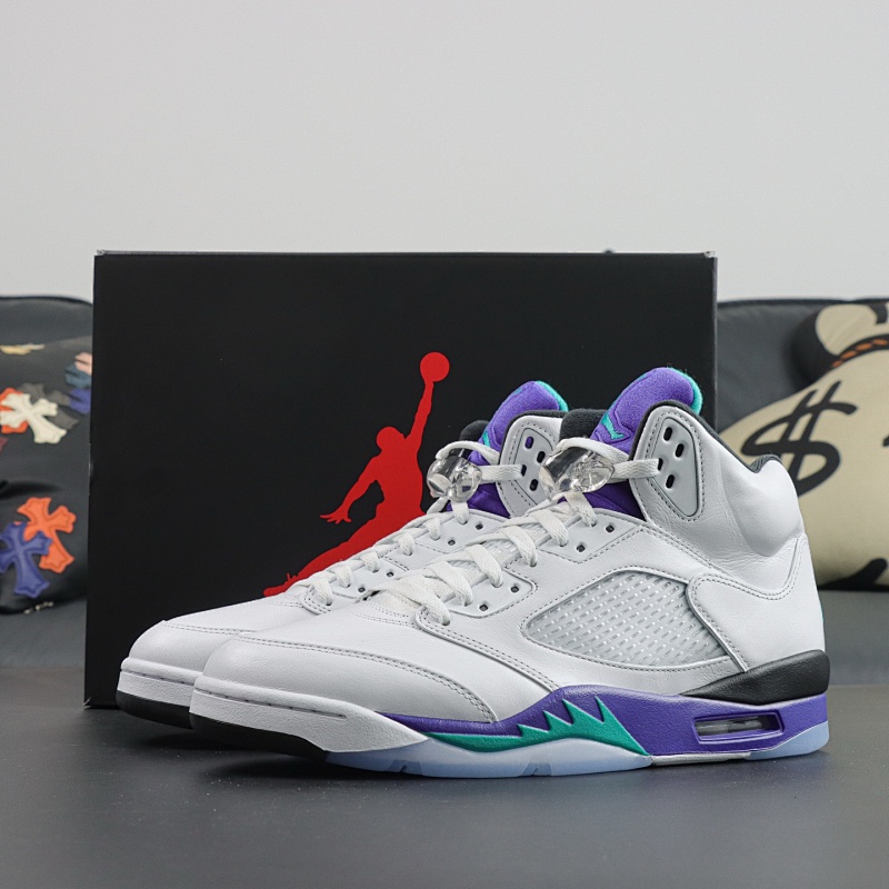 AJ5 White Purple!