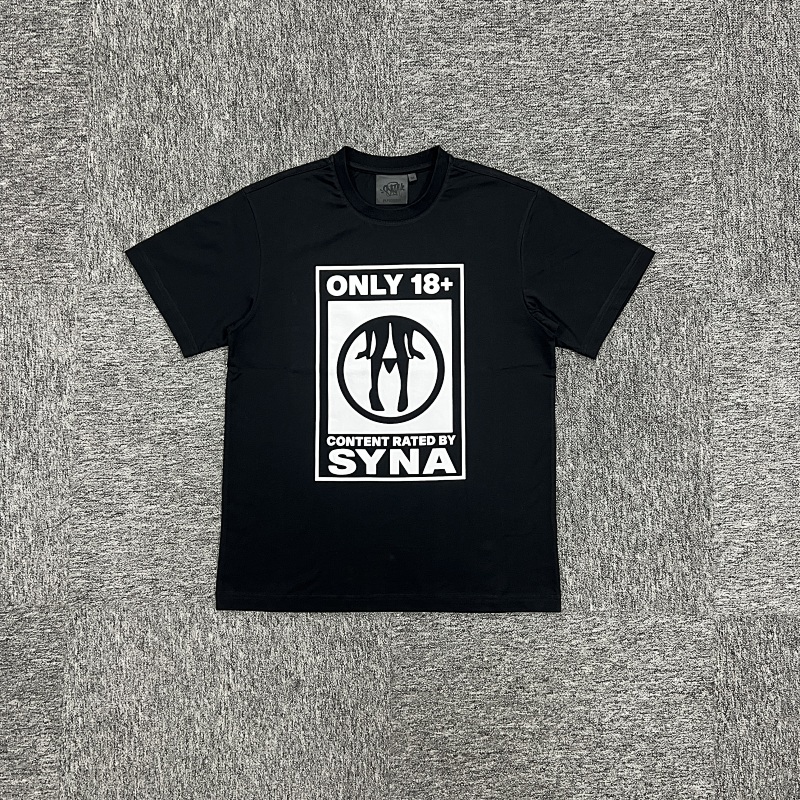 SYNAWORLD 18+ TEE BLACK 18+ SY-53