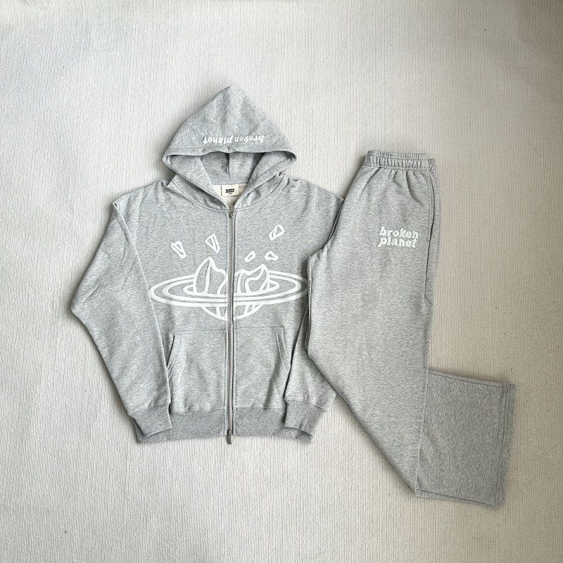¥Zip Up Set - Heather Gray