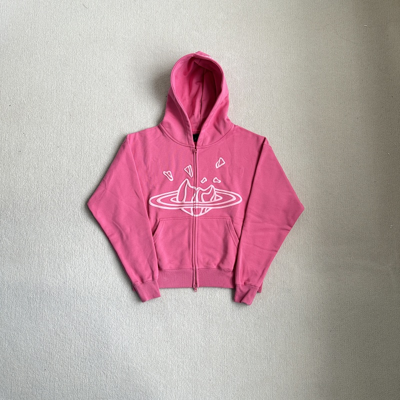 Zip-Up Hoodie Pink
