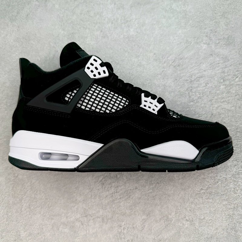 AJ4 Air Jordan 4 White Thunder Black and White