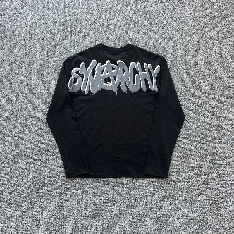 SynaWorld SYNARCHY DOUBLE LONG SLEEVE TEE-BLACK/GREY T恤 SY-166