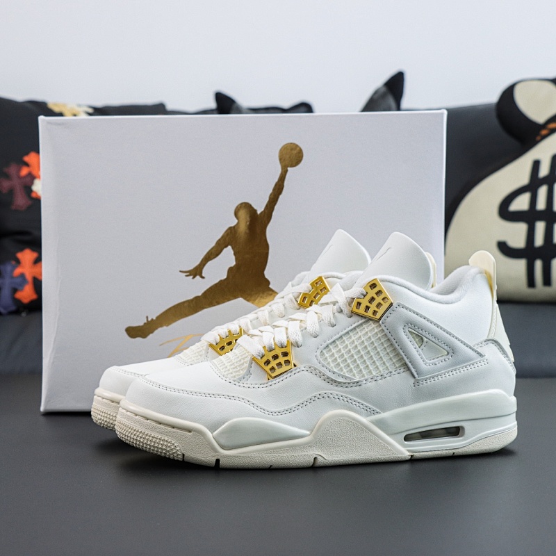 AJ4 pure white gold buckle!