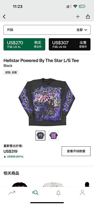 Hellstar Powered By The Star L/S Tee Black