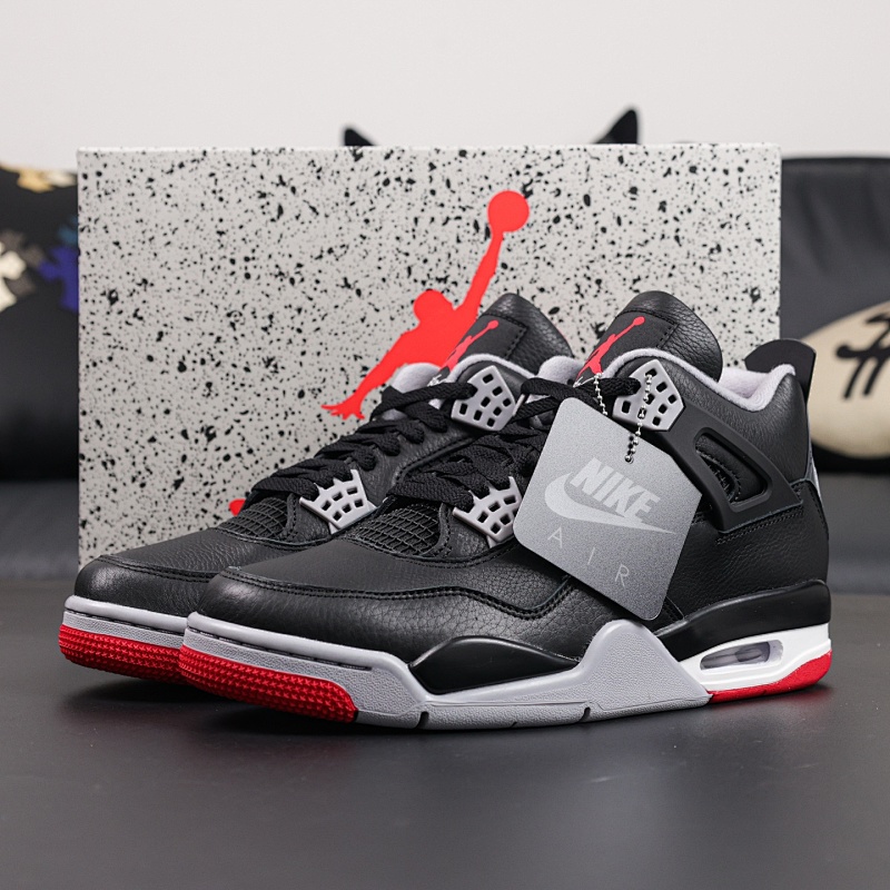 AJ4 leather black and red!