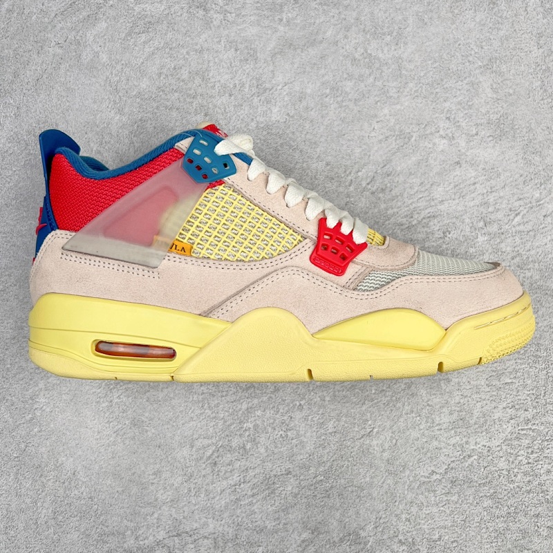 Union LA x Air Jordan AJ4 Retro SP Off Noir UN Co branded Pink Blue