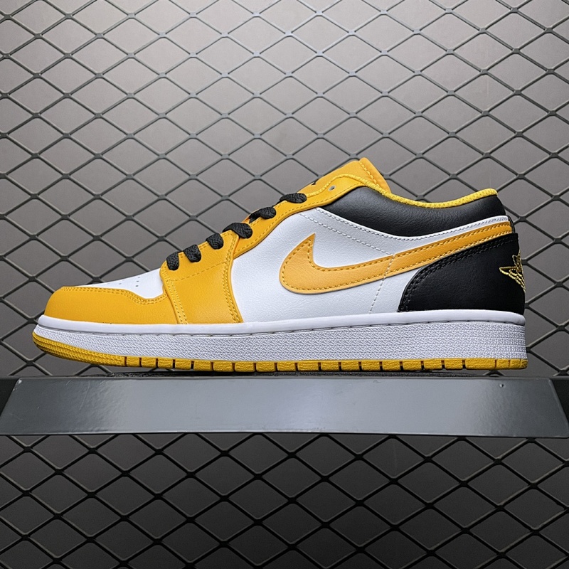 AJ1 low cut black, white, and yellow!
