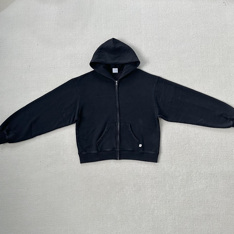 Akimbo Basics Washed Zip hoodie Black