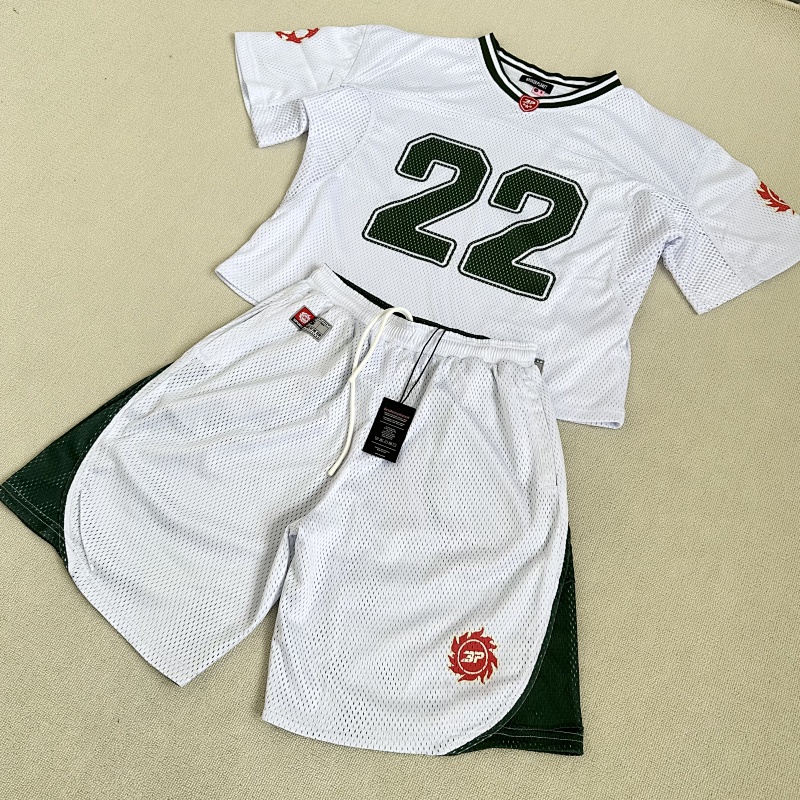 Bpm- Football T-shirt/Shorts white forest green