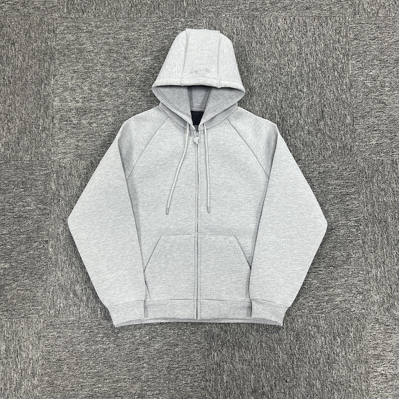 SYNAWORLD NEOPRENE ZIP HOOD-GREY MARL SY-88