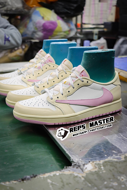 TS x AJ1 LOW "Shy Pink"