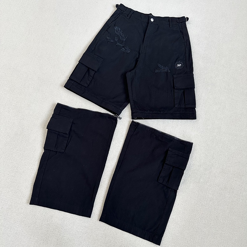 Bpm-Cargo Pants Washed Black