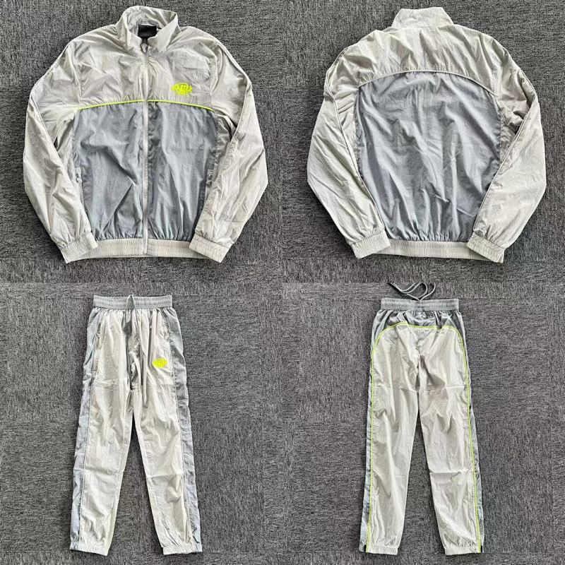 S-World logo shell tracksuit Grey/Grey-Green SY-13