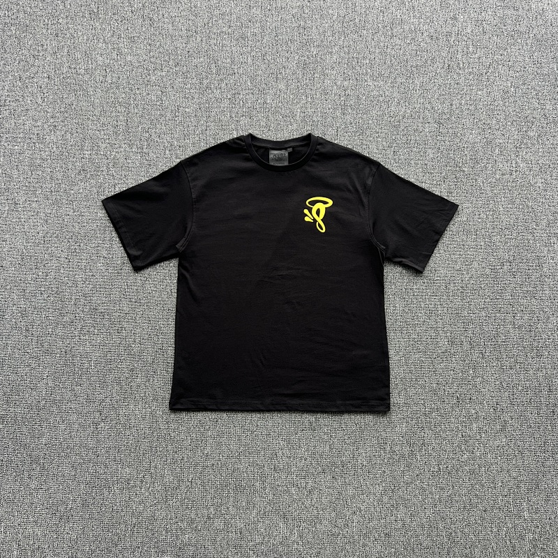 SYNAWORLD HALO PRINTED TEE-BLACK/YELLOW S SY-139