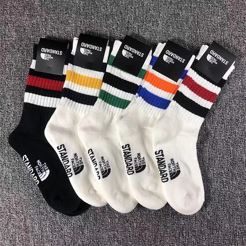 TNF socks stripe