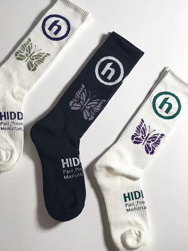 :1 Hidden x Needle socks butterfly 3 color
