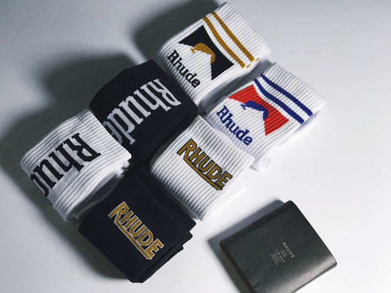 Rhude socks flat bottom collection