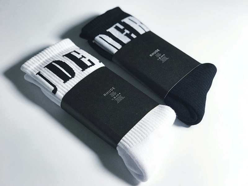 ：1 Rhude 2022 new logo socks towel bottom