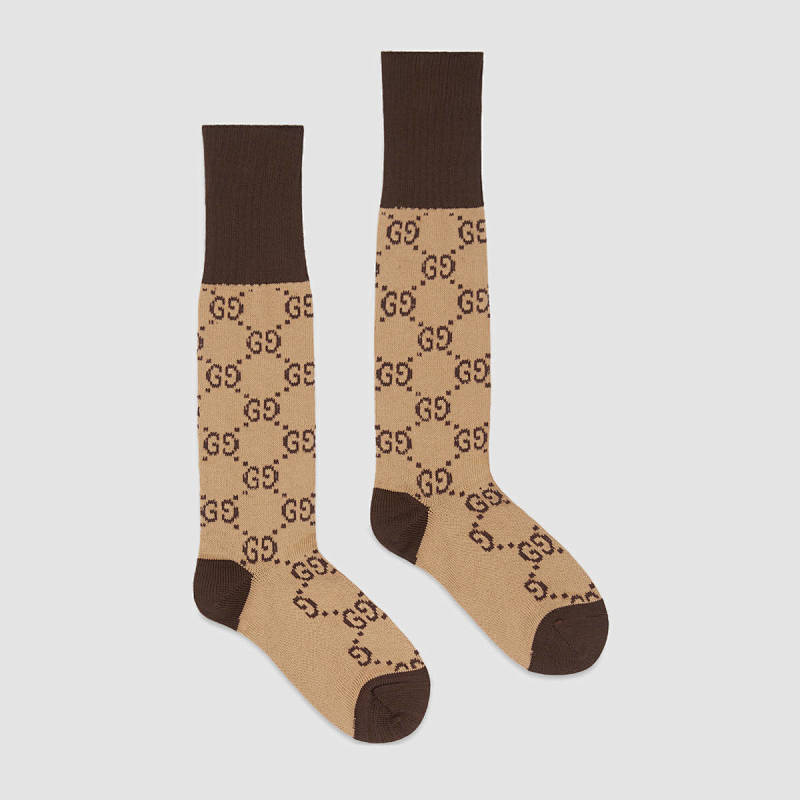 G long classical socks brown