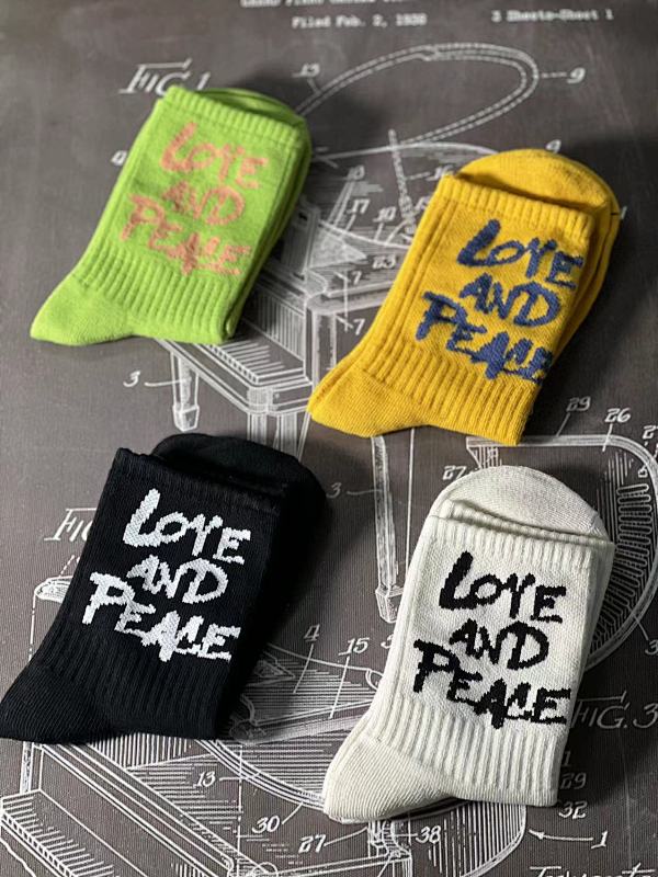 love and peace socks
