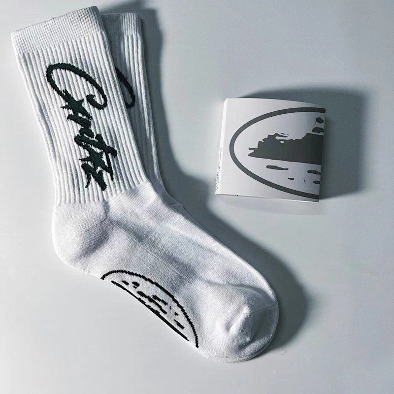 :1 Coreteiz green star towel socks