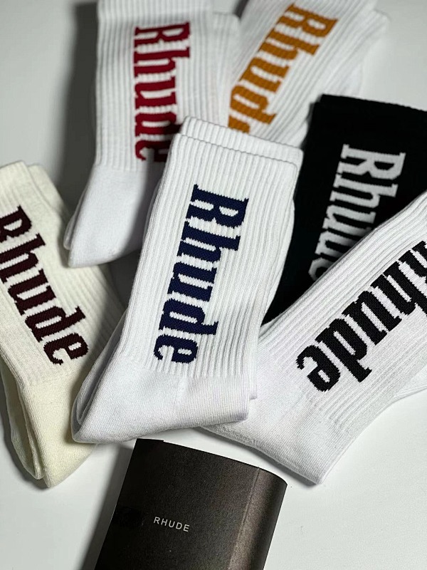 :1 version rhude RH VERTICAL LOGO towel socks