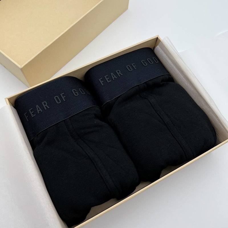 FOG FEAR OF GOD 2 Pack Boxers Brief BLACK