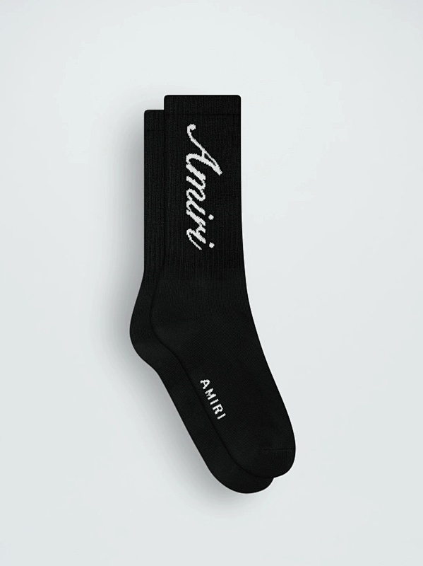 AMIRI SCRIPT TUBE SOCK black—in stock now