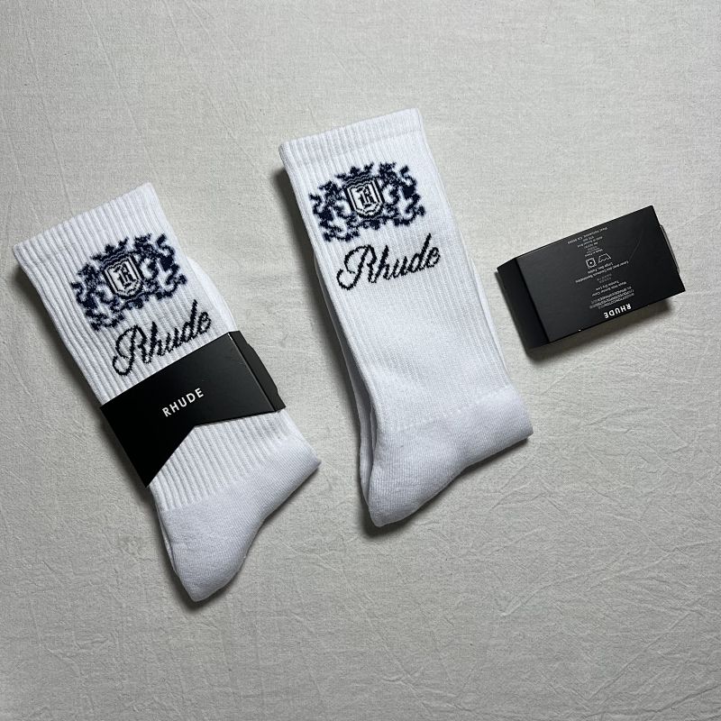 RHUDE CREST LOGO SOCK