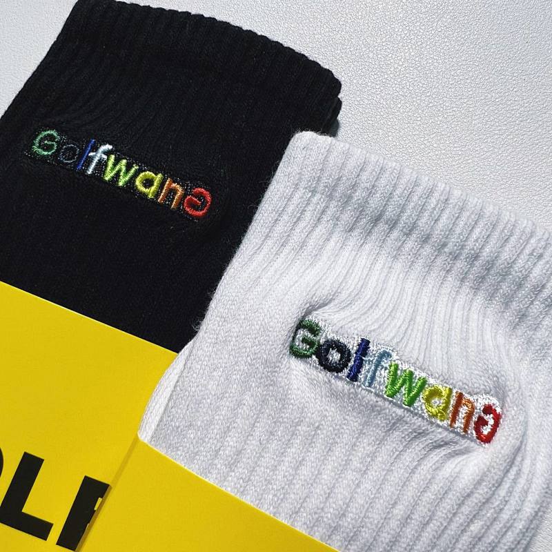 GOLF WANG 2023 COLOR EMBORIEDY logo towel bottm socks