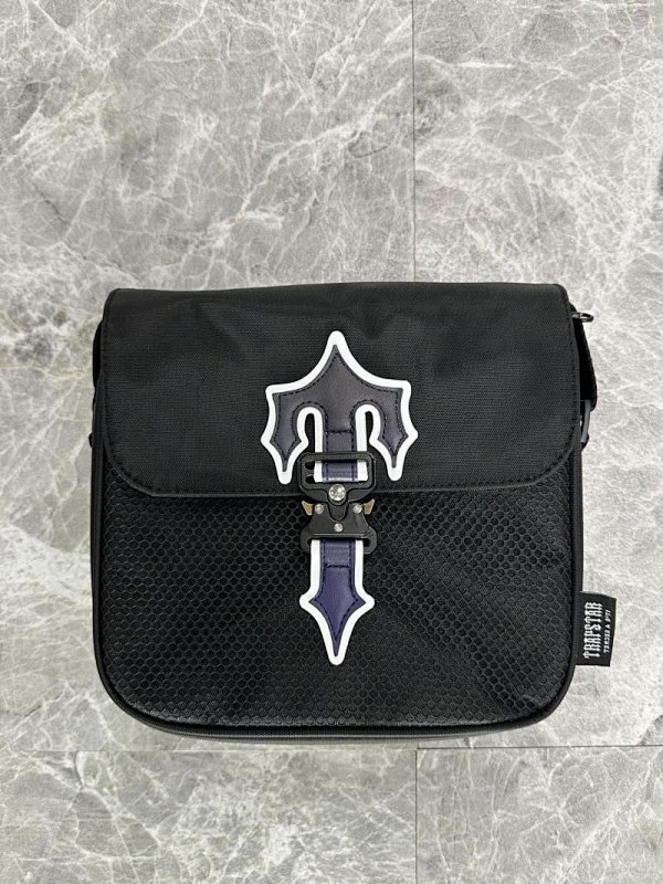 trapstar MESSENGER BAG 1.0 - BLACK / BLUE GRADIENT