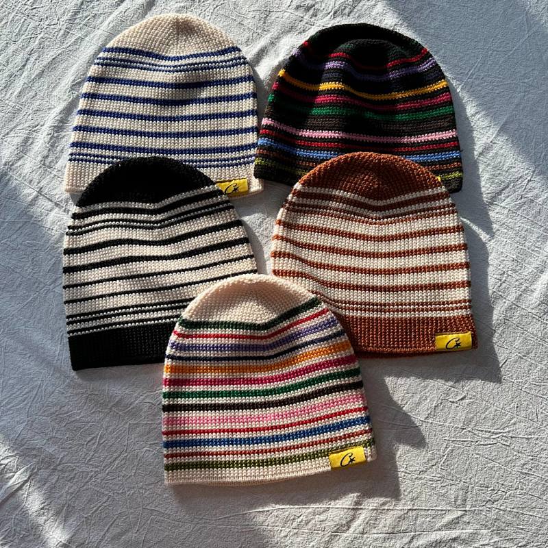 crtz Thick rope stair cold cap beanie mao