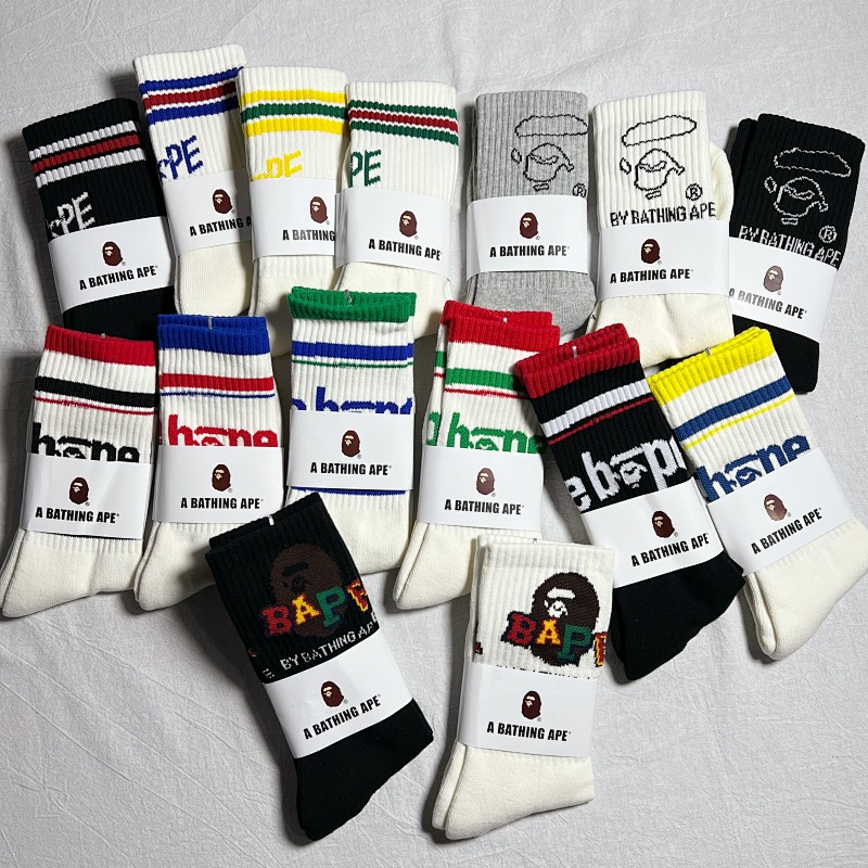 BAPE 2024 new towel trick socks
