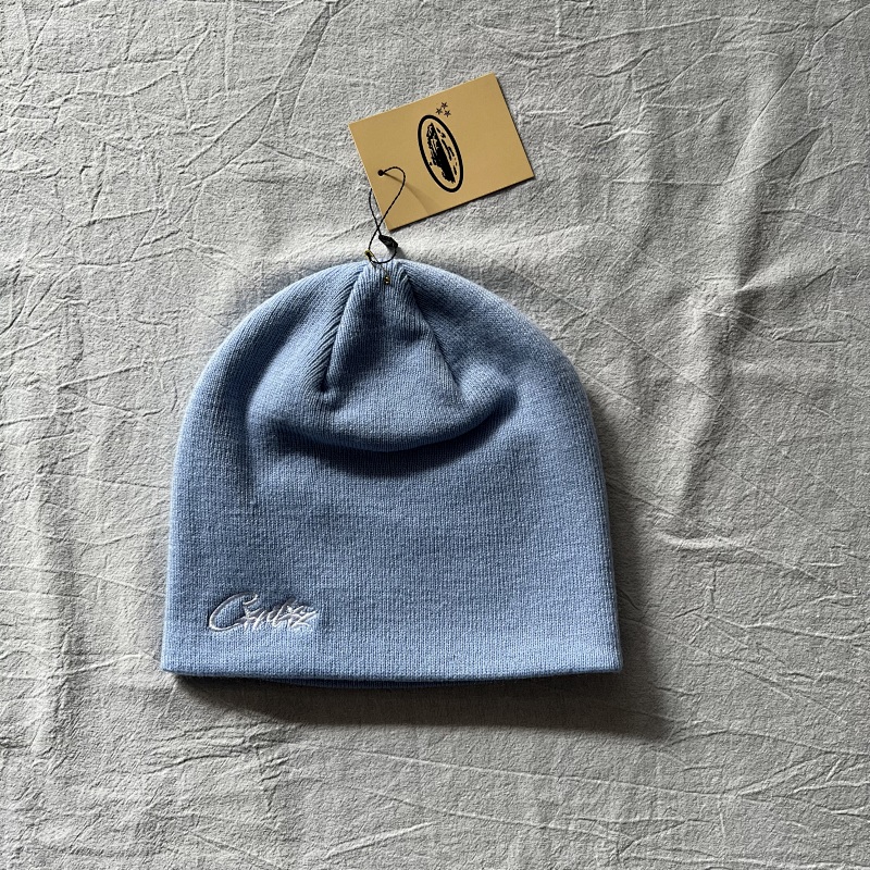 CORTEIZ sky blue small embrodiery logo beanie