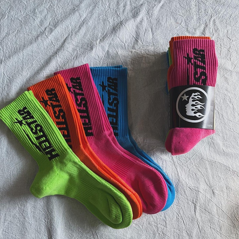 Hellstar colorful 4 pacs a set socks with orianigal packainge