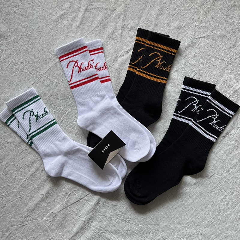 RHUDE SCRIPT LOGO SOCK