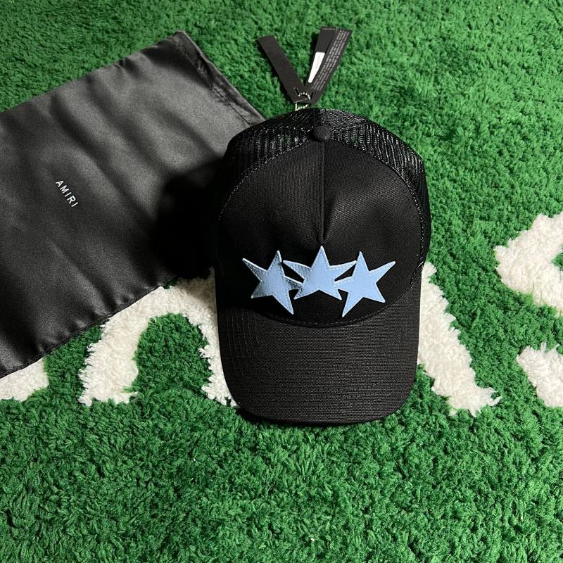 AMIRI BLUE STAR trucker hat