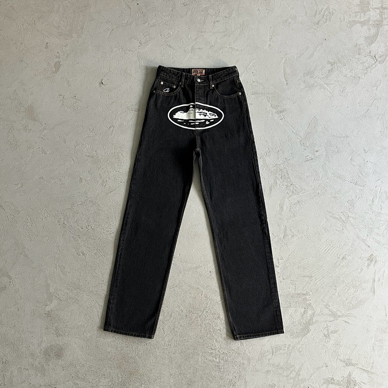 CR island baggy jeans-black