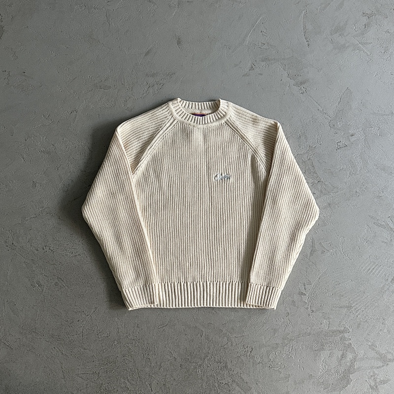 mixed yarn allstarz sweater-White