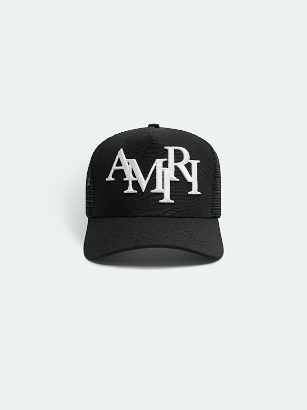 AMIRI STAGGERED LOGO TRUCKER